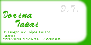 dorina tapai business card